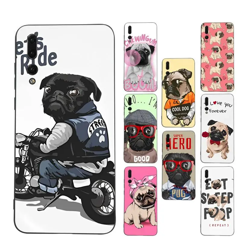 

RuiCaiCa Pug Dog Phone Case Soft Silicone Case For Huawei p 30lite p30 20pro p40lite P30 Capa
