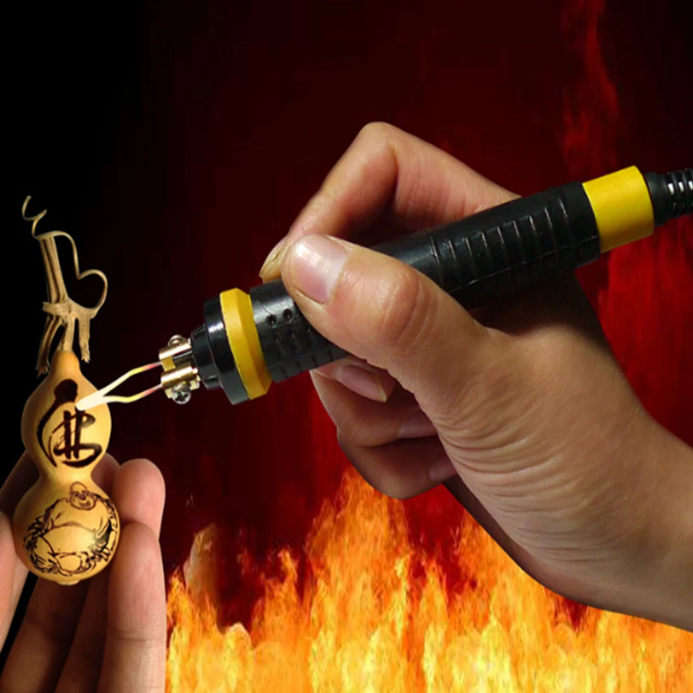 

Пирография для тиснения, железная ручка, инструмент для ремонта древесины, сварка, легкий Проводной Электрический паяльник, противоскользя...