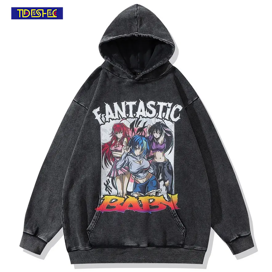 

Hip Hop Hoodies Gothic Autumn Winter Mens Sweatshirts Graphic Anime Print Clothes Male 2023 Streetwear Long Sleeve Casual Hoodie