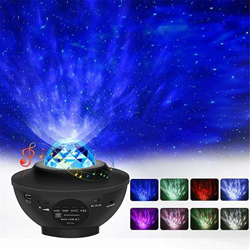 

Salange Galaxy Projector Starry Sky Blueteeth Speaker Colorful USB Voice Music Player LED Night Light Romantic Projection