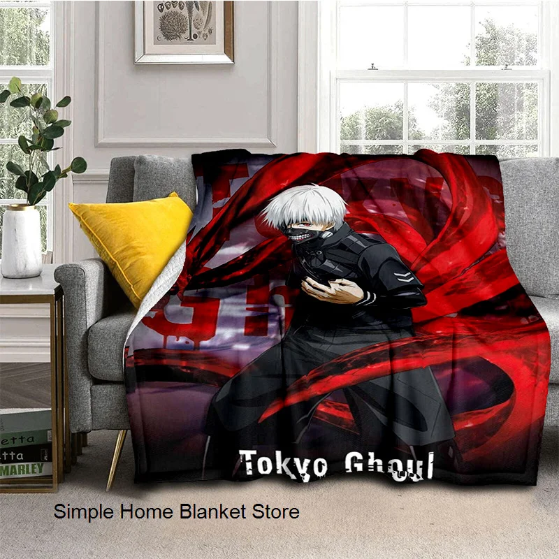 

Японское аниме одеяло в Токийский Гуль, мягкое фланелевое одеяло для гостиной, спальни, кровати, дивана, покрывало для пикника
