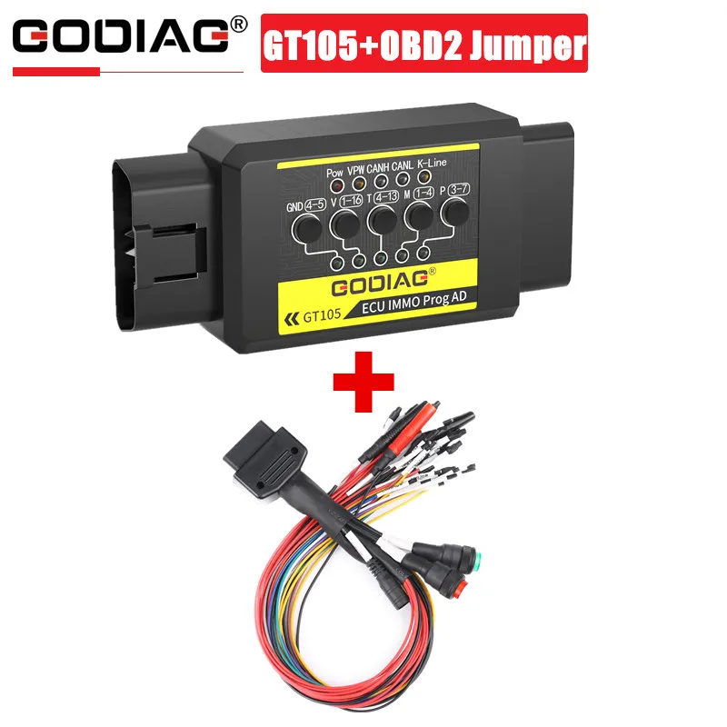 Блок блокировки GODIAG GT105 OBD II адаптер Assistant ECU IMMO Prog AD коннектор и полный протокол OBD2