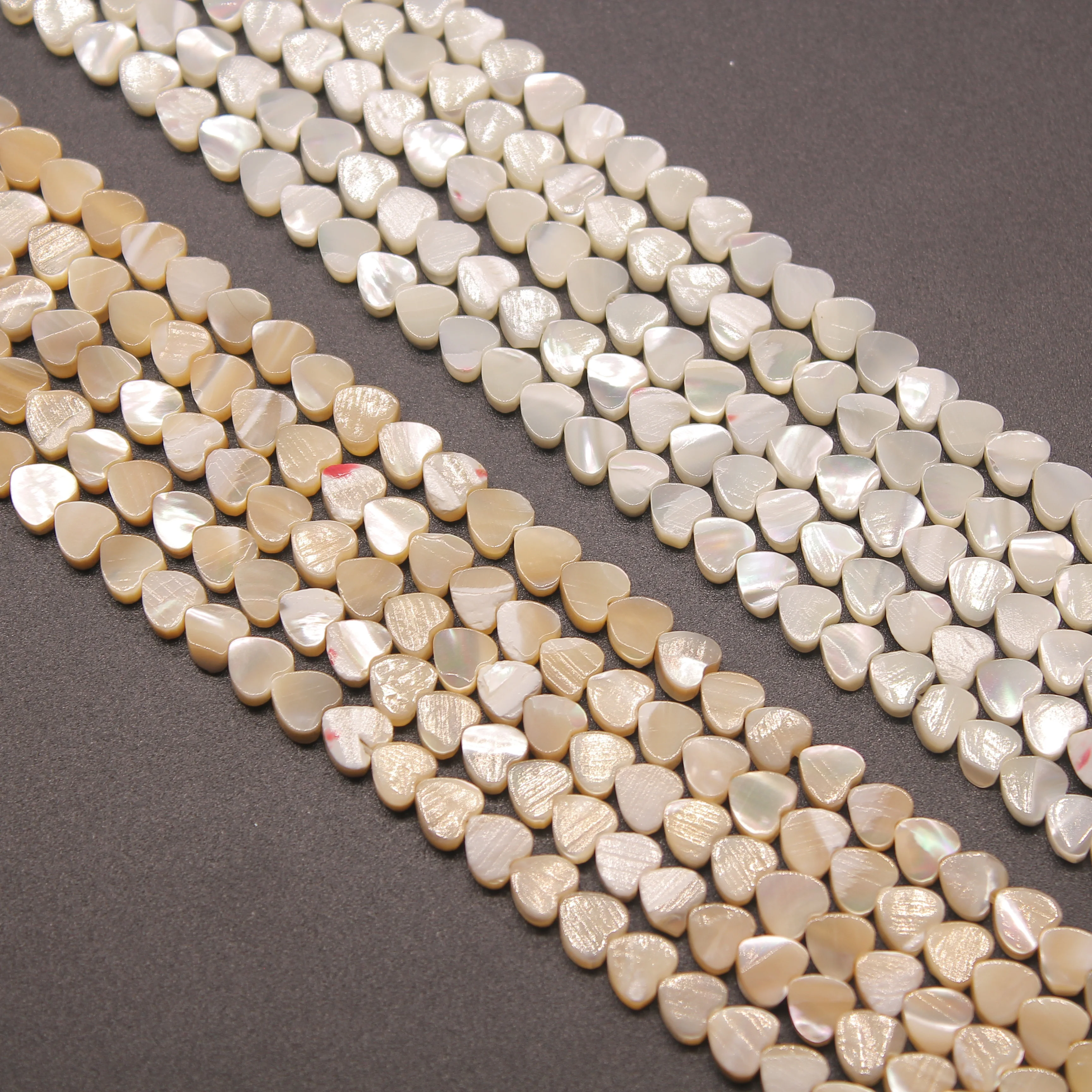 Натуральная раковина, в форме сердца, с вертикальными отверстиями, бусины из морской воды, аксессуары ручной работы для браслета, ожерелья