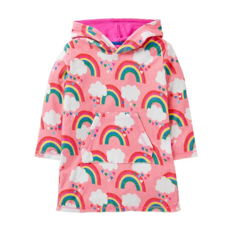 Платье-свитшот с капюшоном для девочек |