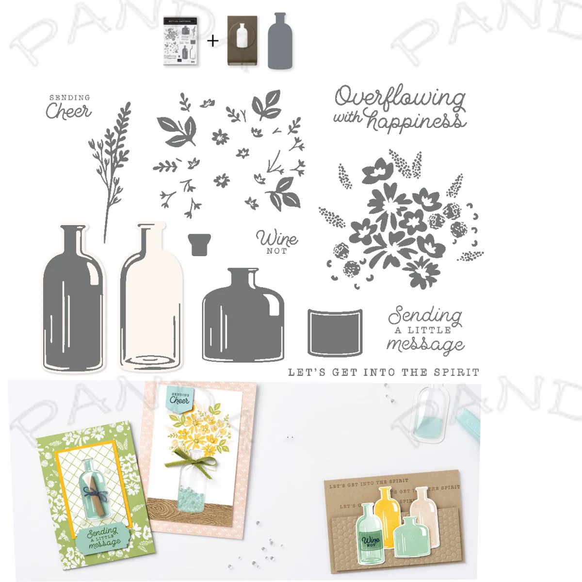 

Bottled New Clear Stamps Metal Cutting Dies Scrapbook Embossed Make Paper Card Album Diy Craft Template Decoration 2022 Arrival