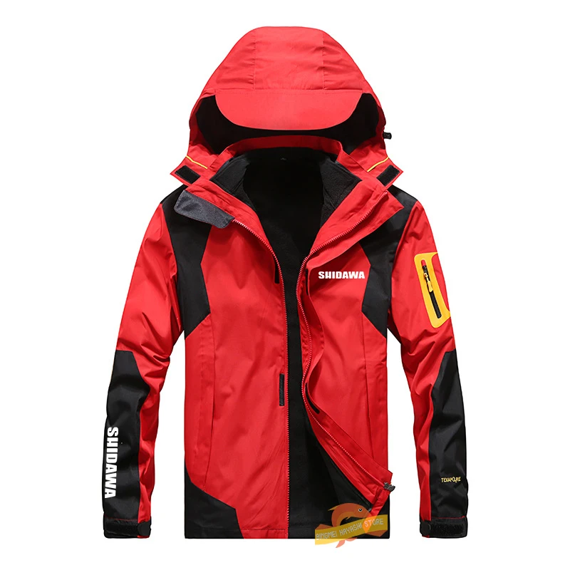 Мужская Флисовая утепленная рыболовная куртка SHIDAWA уличная спортивная Съемная
