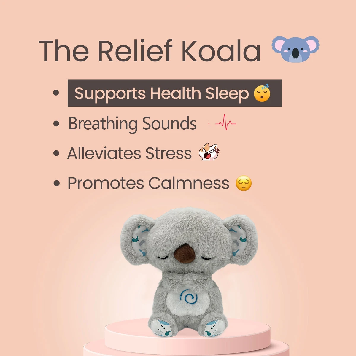 4 режима Детские оригинальные игрушки Koala со спящим временем дыхание тревожность