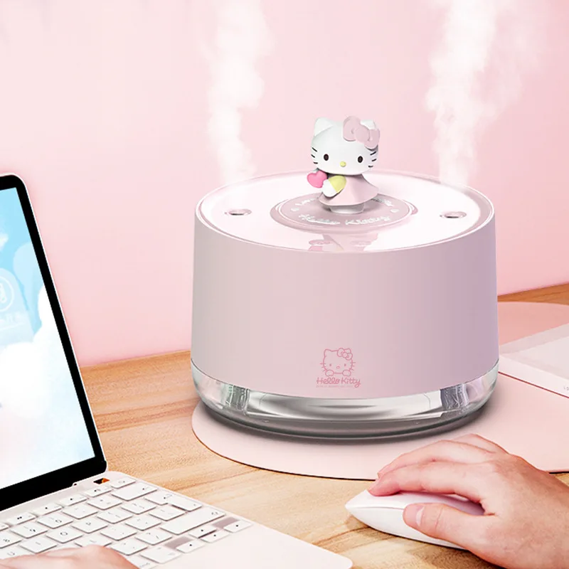 Увлажнитель-ароматерапия Kawaii Sanriod с героями аниме, Китти, мультфильм, музыка, домашняя спальня, большая емкость, офис, большой объем тумана
