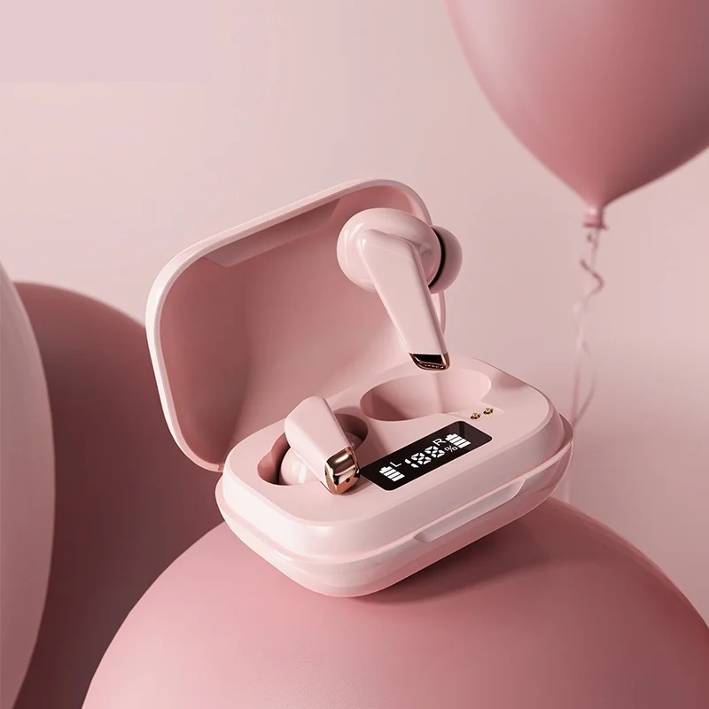 

Genai True Wireless Earphones Bluetooth Earbuds TWS Tap Control Stereo In Ear Headphones with Digital Intelligence LED Display