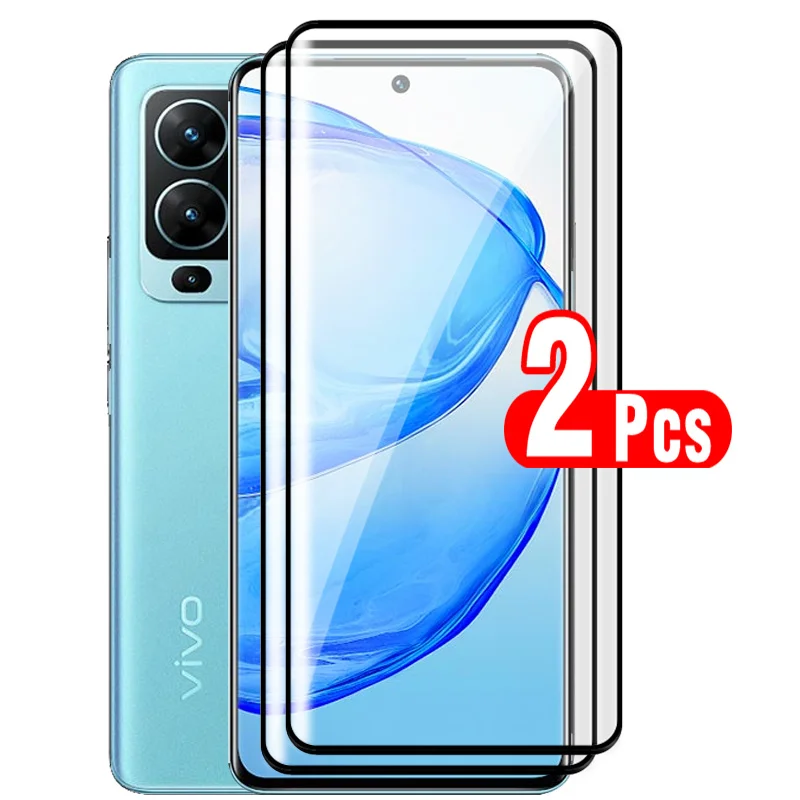 

2pcs 9D Full Curved Glue Protective Glass For vivo V25 Pro 5G Screen Protector For vivo S15 Pro vivov25pro 6.56'' Tempered Film