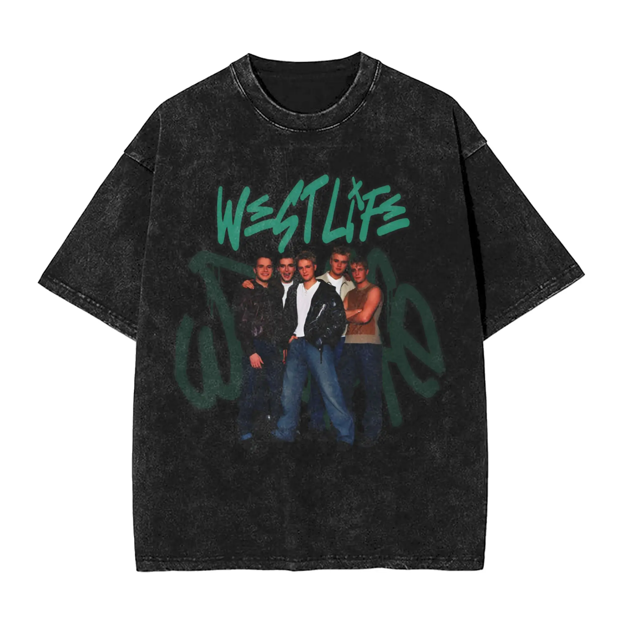 Фото Футболка Westlife в стиле уличной одежды, хип-хоп, винтаж, для мужчин и женщин, 100% хлопок, Харадзюку №2