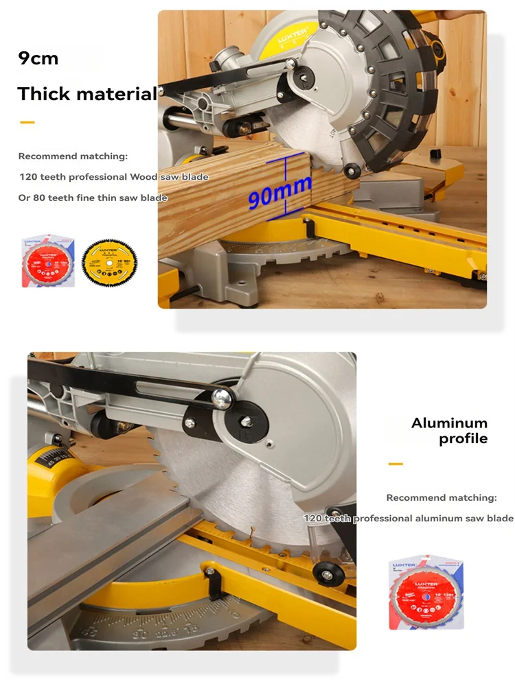 10-дюймовая торцовочная пила 45 градусов лазерное позиционирование электрическая