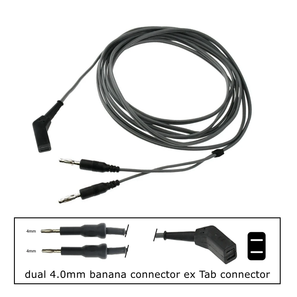 

ESU-006C Reusable Bipolar forceps cable Double pole connecting cable Electrode tweezer 3M cable nylon fiber connector 4.0Banana