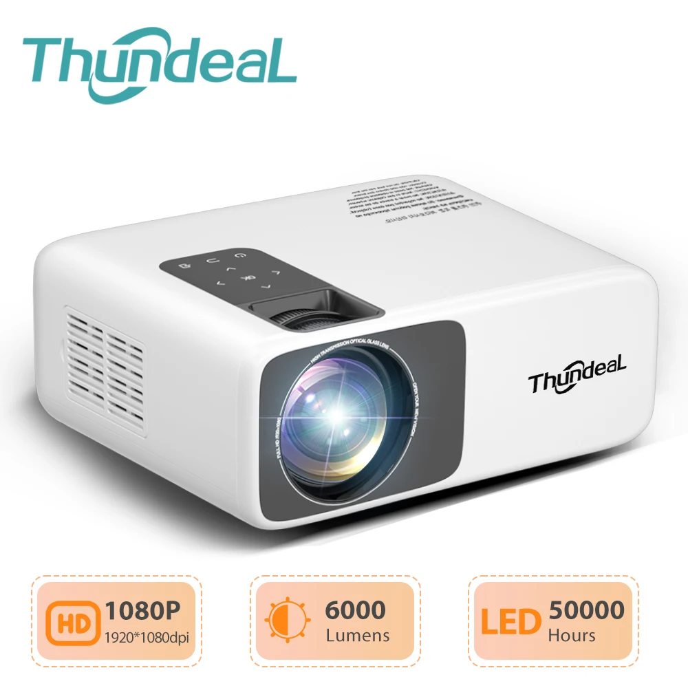 

ThundeaL 1080P Projector Mini Full HD 2K 4K Projector TD93 Pro Home Theater Phone Beamer LED 3D TD93Pro Baisc Portable Proyector