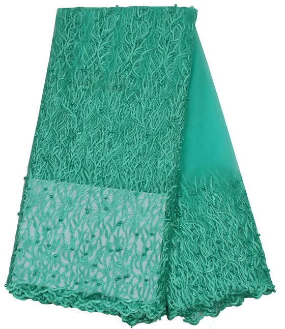 

2021 Latest beaded african tulle french lace fabric high quality nigerian wedding african lace free shipping