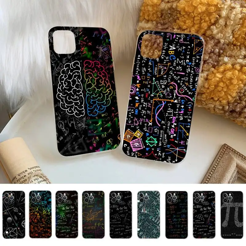 

Chemical Math Formula Phone Case For iPhone 14 13 12 Mini 11 Pro XS Max X XR SE 6 7 8 Plus Soft Silicone Cover