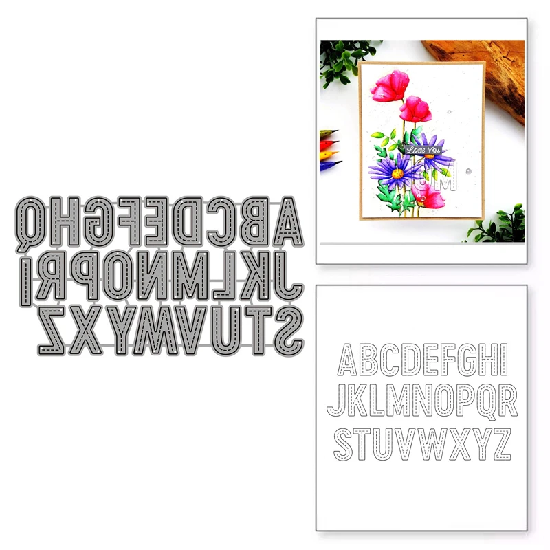 

Letter New 2022 Metal Cutting Dies for Scrapbooking Mold Cut Stencil Handmade Tools DIY Card Make Mould Model Craft Decoration