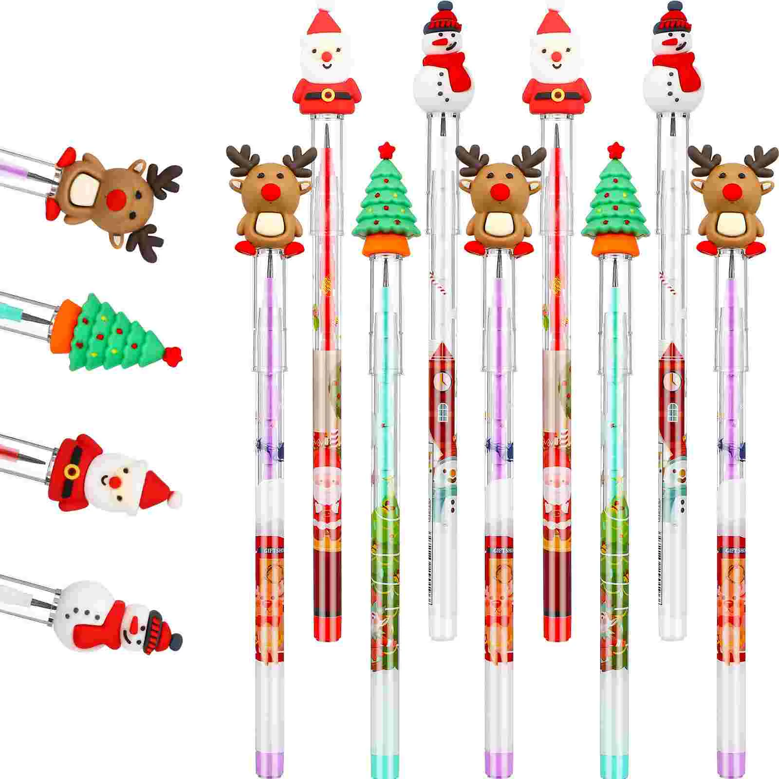 

Christmas Stackablefor Kids Stacking Bulk Point Push Multi Xmas Tip Snowman Holiday Gift Pens Stuffersclassroom Non Sharpening
