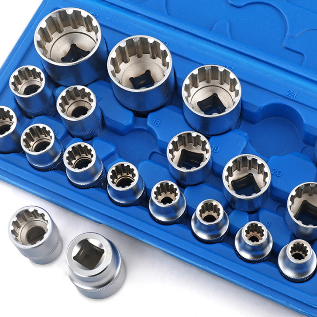 1/2 Socket Wrench Multi-tooth Nut Set Socket for 6/12 Edge Multi-function Tooth Type Short Sleeve