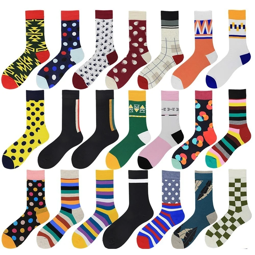 

Peonfly Spring Summer Men Cute Candy Colors Striped Plaid Cotton Casual Short Comfortable Motion Male Socks