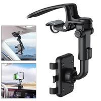 new sun visor clip phone holder retractable rotating car dashboard mount gps bracket for all cars mobile phone stand