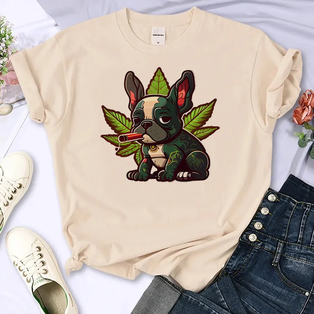 

French Bulldog top women comic top girl comic streetwear funny clothing