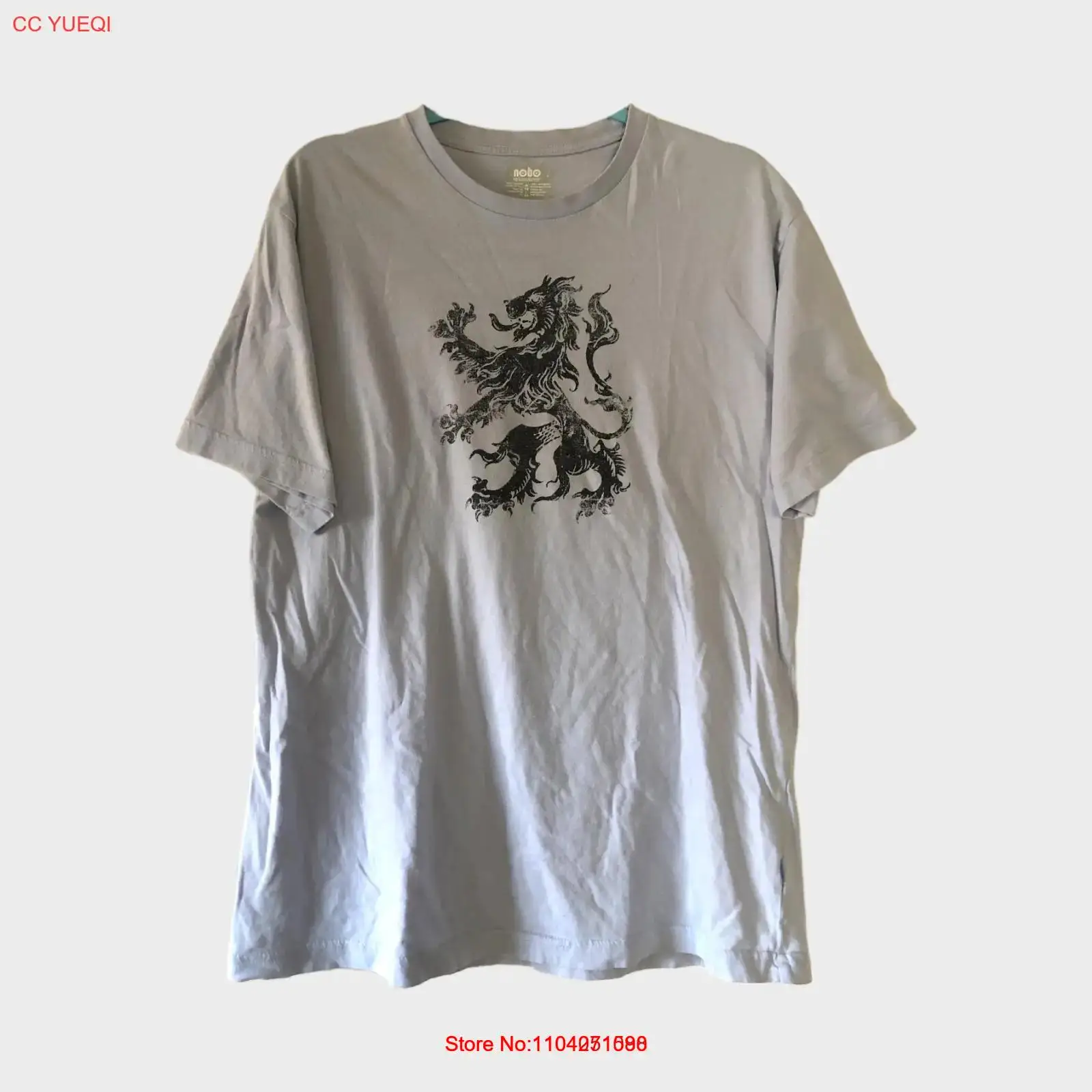 Футболка NoBo No Boundaries Light Blue Lion Standing Rampant размер M повседневная графика