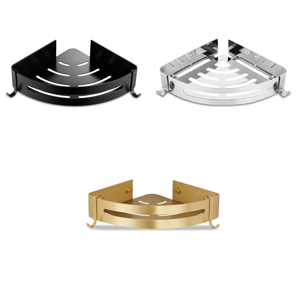 Угловая треугольная полка для ванной комнаты настенный стеллаж органайзер без