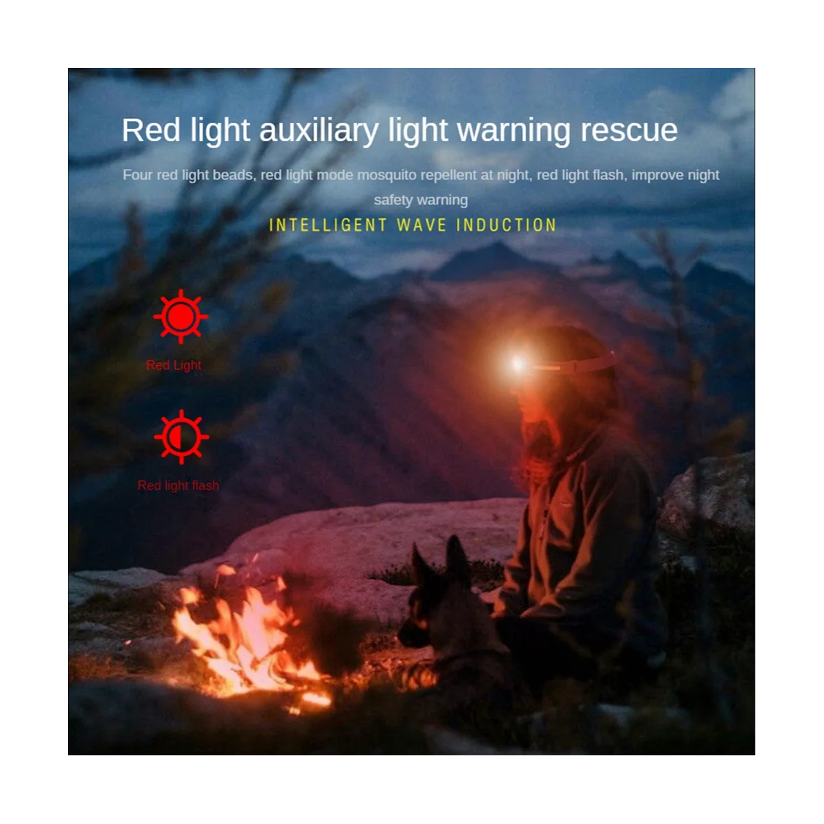 

Intelligent Induction Head Light Lamp COB Silicone Head Light Lamp Night Fishing Riding Light Integrated Strong Light