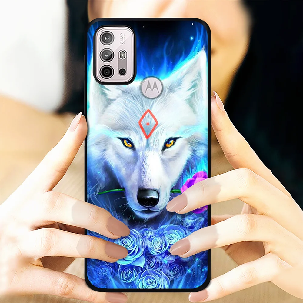 

Wolf Leopard Case for Motorola Moto G9 G8 G7 Play Plus Power G30 G20 G10 G100 G50 5G G60 G60S G Play Power Stylus 2021 TPU Cover