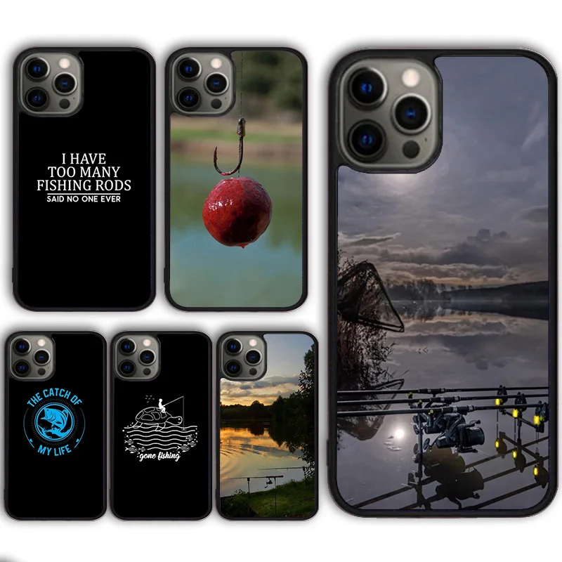 Чехол для телефона с рыболовными удочками на карпа iPhone 15 SE2020 13 14 11 12 Mini Pro Max X XR XS 6 7 8