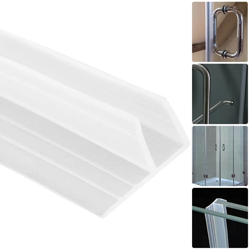 

1Pc F-Shaped Seal Strip Bath Shower Screen Door Waterproof Strip Rubber 2m Length 6mm Width For Shower Sliding Glass Door