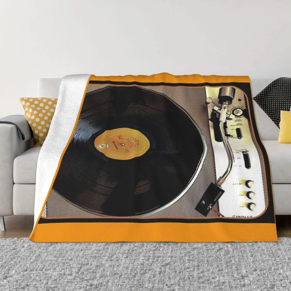 Винтажный поворотный круг 1976, электронная лампа, одеяло, покрывало на кровать, дорожное покрывало с рисунком