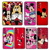 red mickey mouse for huawei mate 40 30 20x 10 lite p smart s z plus pro 2021 2020 2019 2018 black phone case capa