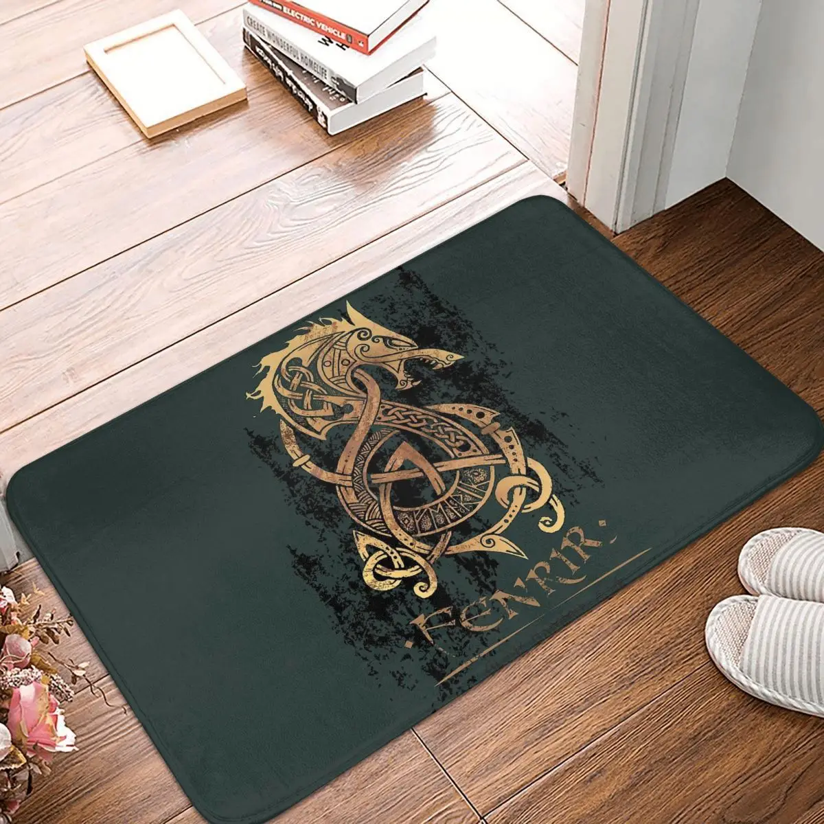 

Bath Non-Slip Carpet Fenrir The Nordic Monster Wolf Bedroom Mat Entrance Door Doormat Floor Decoration Rug