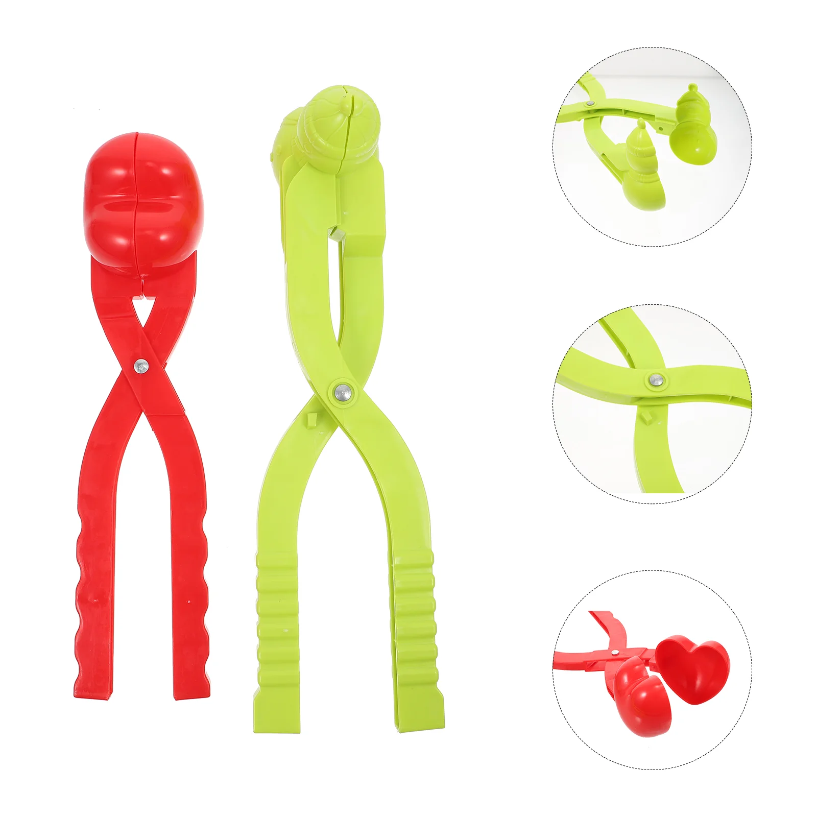 

2Pcs Heart Shaped Snowball Clip Parent-children Snowball Maker Clip