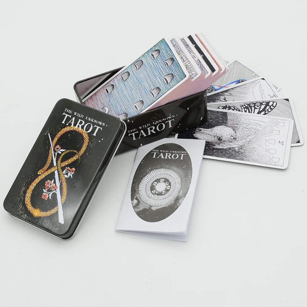 

Высококачественная железная коробка, новинка 2023, карты Таро дикого неизвестного, Западная ведьма, Таро, таинственное гадания, развлекатель...