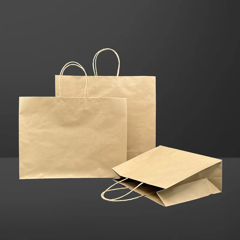 

25PCS/lot Multifunction Soft Paper Bag with Handles 21x15x8cm Festival Gift Bag High Quality Shopping Bags Kraft Paper