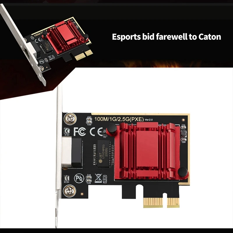 

3X PCIE Card 2.5Gbps Gigabit Network Card 10/100/1000Mbps RTL8125B RJ45 Ethernet Network Card PCI-E Network Adapter