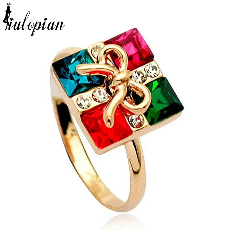 Оригинальное Австрийское Кольцо Italina riгант цвета розы с австрийским кристаллом