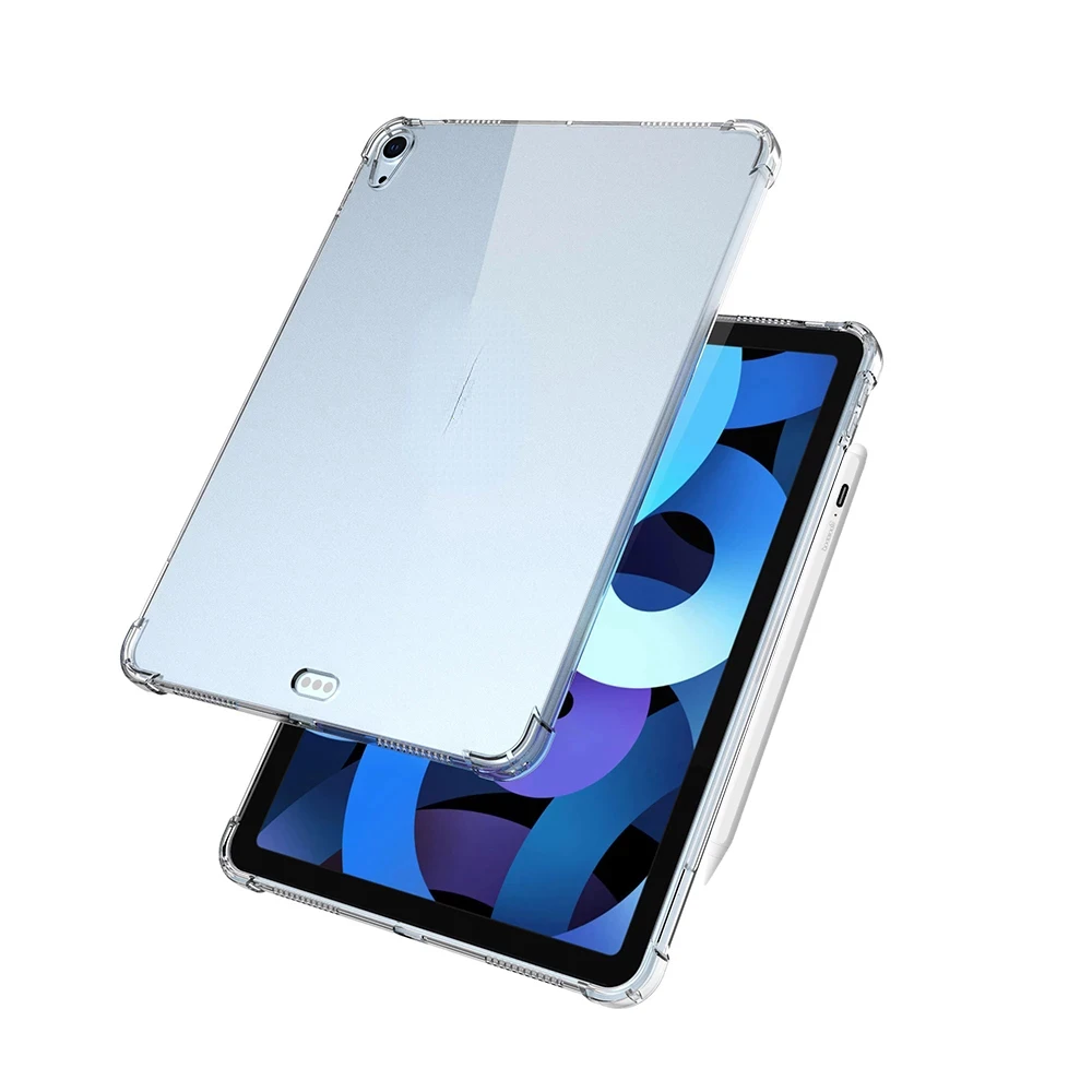 Silicone Case For Apple iPad Air 4 5 10.9 7th 8th 9th Generation 10.2 Flexible Bumper Clear Transparent Back Cover