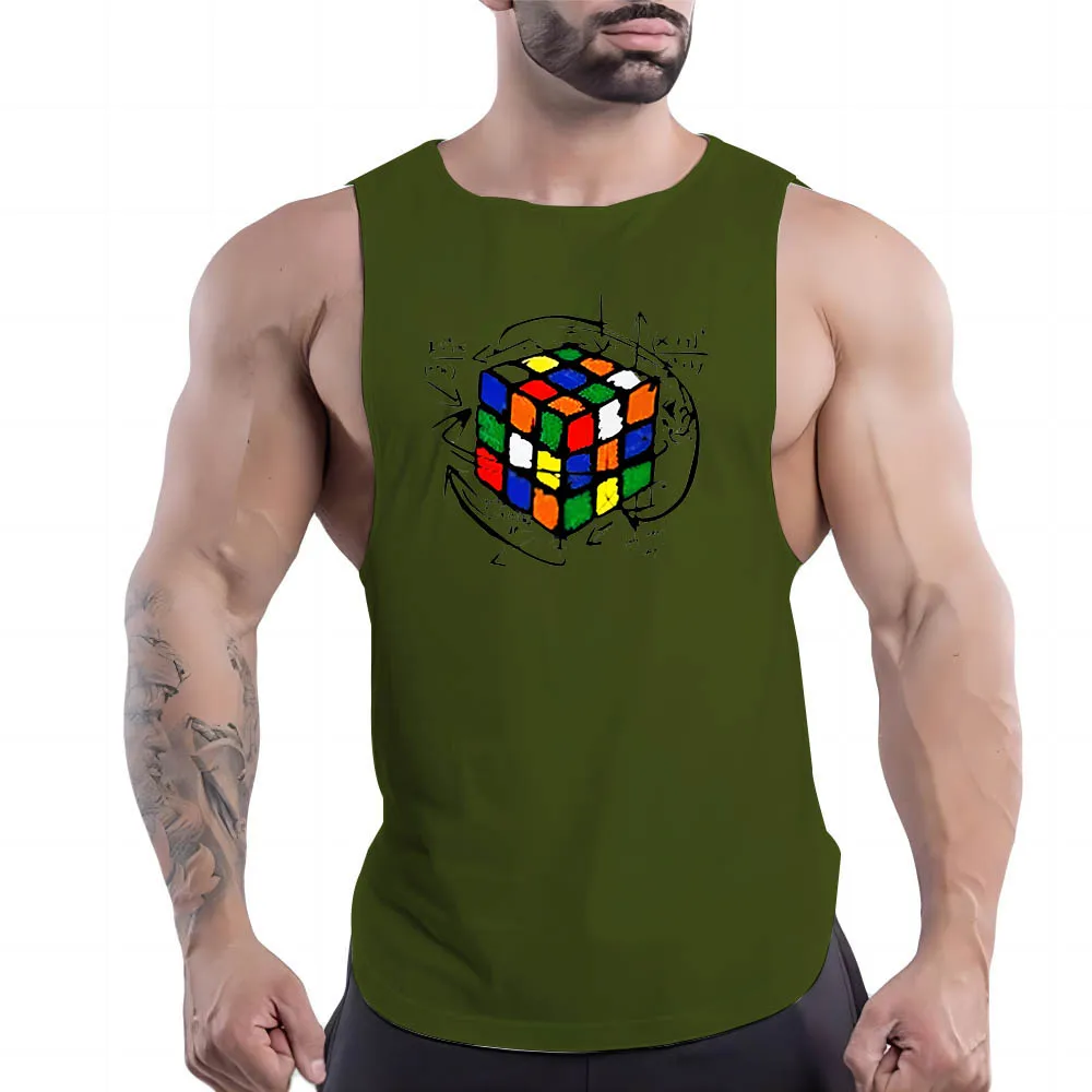 

Рубашка Rubik'S мужская легкая, уличная дышащая футболка без рукавов для баскетбола, разных цветов, удобная быстросохнущая
