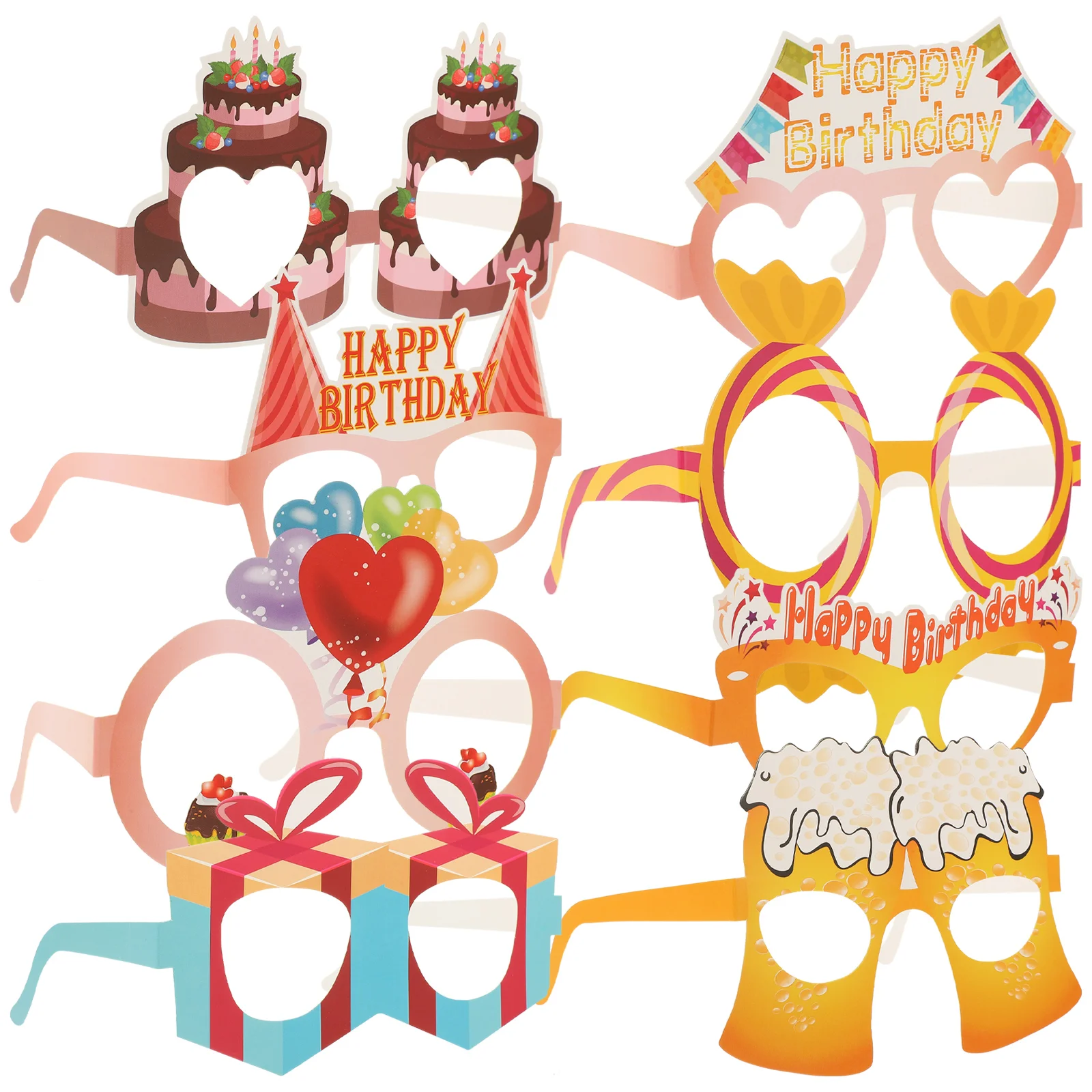 

Birthday Party Paper Glasses Sunglasses Eyewear Props Happy Eyeglasses Novelty Photo Booth Bday Animal Kids Eye Frames Supplies