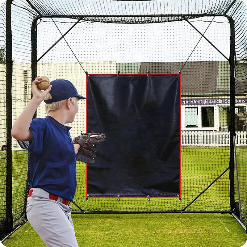 Gagalileo Backstop,Pitching Backstop,Fastpitch Baseball Backstop,Backstop with Strike Zone,Pitching Backdrop,Rubber Vinyl Backst