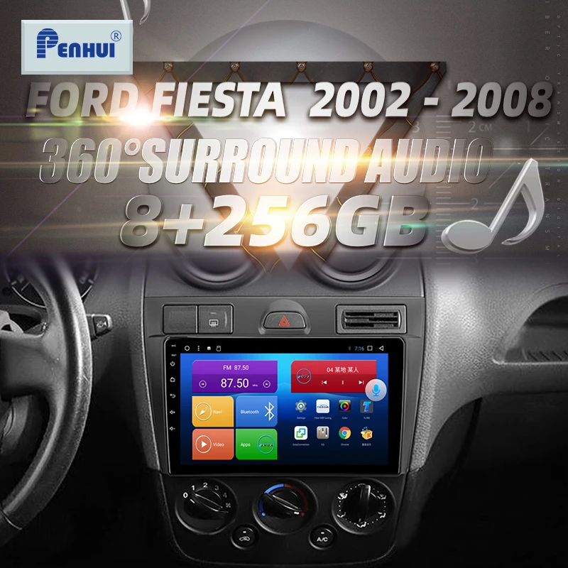 

HIFI for Ford Fiesta 2002 - 2008 Car Radio Multimedia Video Player Navigation GPS Android10.0 double din