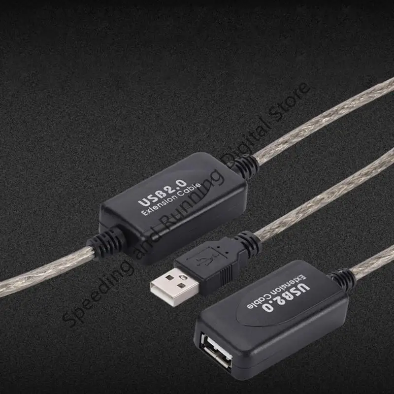 Фото Удлинительный кабель USB 2.0 30 м/20 м/15 м/5 м/10 м USB 2.0 удлинитель USB повторитель удлинитель с усилителем USB-кабель «папа-мама» №2