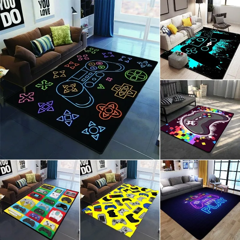 

Game Controller Creativity Cartoon Carpet Rug for Living Room Bedroom Decorative Child Game Non-slip Floor Mat Kid Play Area Rug