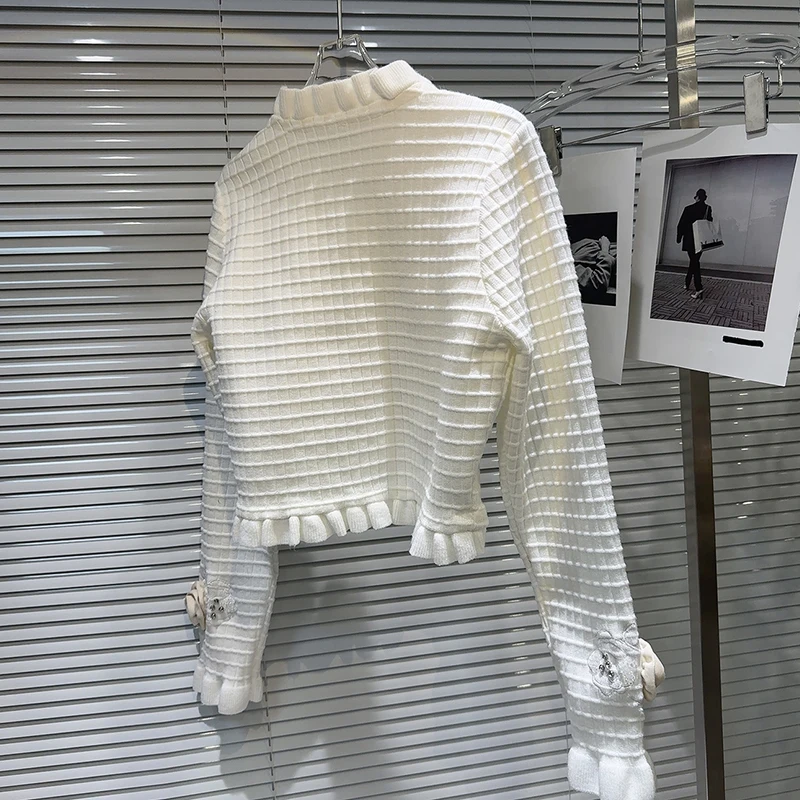 KBQ однотонные вязаные свитера с аппликацией для женщин однобортный