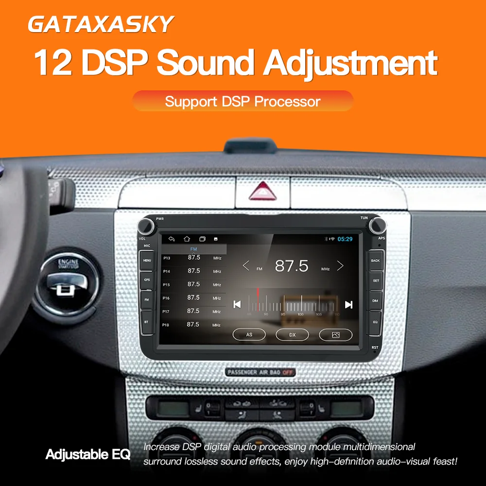 Автомагнитола GATAXASKY мультимедийный плеер 8 дюймов на Android с GPS для Volkswagen Passat B7 B6 Golf