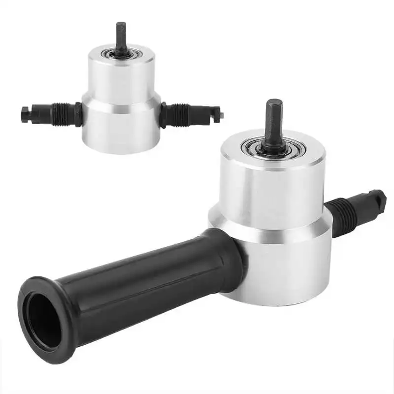 

Metal Sheet Cutter Double Head Electric Power Drill Attachment Portable Nibbler Saw Cutter Tool Drill Attachment Cutting Tool